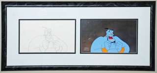   Production Cel & Drawing, Aladdin: The Series, Genie, 1994, Framed