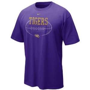  Nike LSU Tigers Purple Quarterback Draw T shirt: Sports 