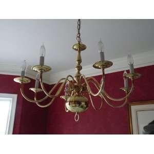  Gold Chandelier with 8 Bulbs 