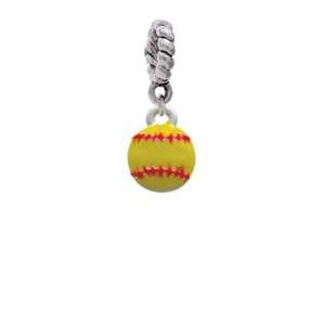  Mini Softball optic yellow Charm Dangle Pendant: Arts 
