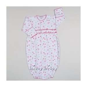  Jitter Bugs Conv. Gown, White/Pink, NB Baby