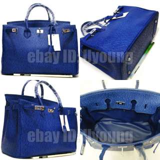 Elegant Fashion ostrich embossed lock bag women handbag w68 L/40CM 