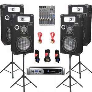   , Stands and Cables DJ Set New CROWNE1025SET9 Musical Instruments