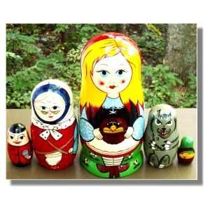  Little Red Riding Hood Nesting Dolls 6 1/2 Everything 