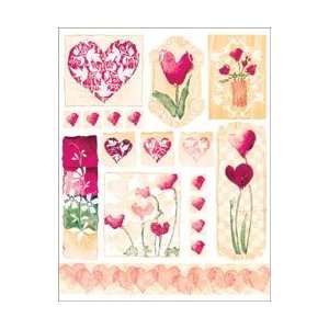  Penny Black Sticker Sheet 7X9 Hearts and Flowers