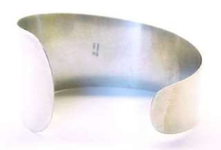 KBN Sterling Silver Plain Cuff Bracelet ~ in very good condition with 