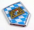  Bavarian Flag Car Chrome Emblem Sticker Bayern land of beer and BMW