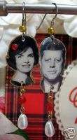 John F. Kennedy and Jackie Kennedy Earrings  