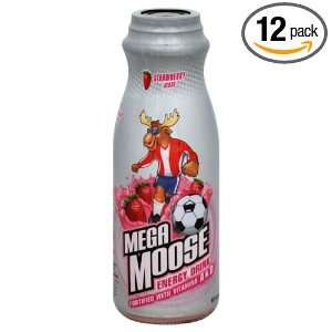 Chocolate Moose Strawberry Mega Moose Drink, 16.9 Ounce (Pack of 12 