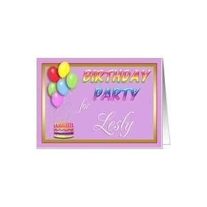  Lesly Birthday Party Invitation Card Toys & Games