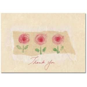 Le Jardin Roses Thank You Note Cards and Envelopes   Quantity of 48