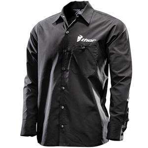  Thor Motocross Pit Shirt Long Sleeve   Large/Black 