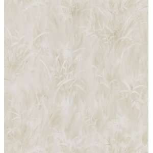   62134 Washy Style Leaf Print Wallpaper, Light Taupe