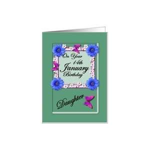  Month January & Age Specific 14th Birthday   Daughter Card 