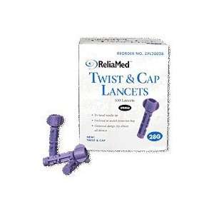   Twist and Cap Lancets, Purple, 28 Gauge