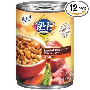 Natures Recipe Senior Lamb and Rice Chunk Canned Dog Food, 13.2 Ounce 