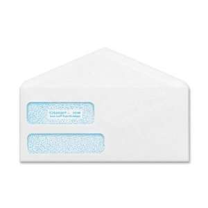 CO165   Poly Klear Double Window Envelopes/Privacy Tint,#9, White, 500 