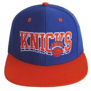  New York Knicks Retro Script Logo Hat Cap Snapback Blue 