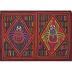    High Quality Spider Pair Traditional Kuna Mola