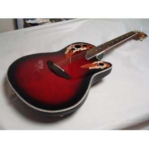  Deluxe Acoustic Electric Guitar, Redburst: Musical 