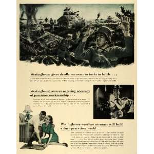  1943 Ad Westinghouse Electric Manufacturing Co WWII Battle 