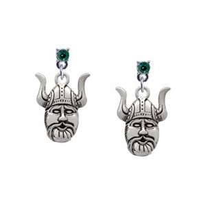   Mascot Emerald Swarovski Post Charm Earrings: Arts, Crafts & Sewing