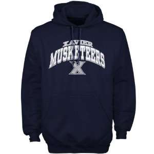 Xavier Musketeers Navy Blue Arched Hoody Sweatshirt