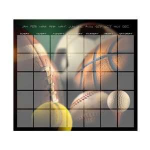   : All Star SPORTS dry erase WALL CALENDAR whiteboard: Office Products