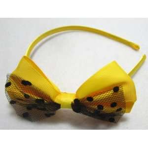  NEW Yellow Rockabilly Bow Headband, Limited. Beauty