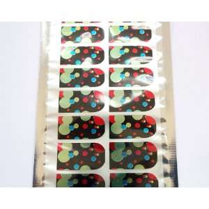  3d Metallic Nail Patch Foil Stickers (Colorful Bubble 