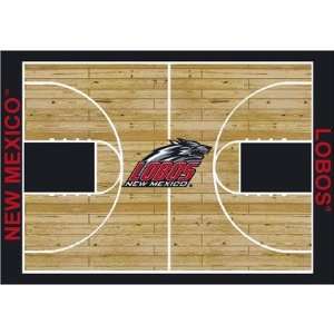   533325 C/#1233 College Court New Mexico Lobos Rug Size 10 9x13 2