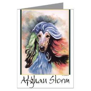 Afghan Hound Dog Storm Greeting Cards6 Pets Greeting Cards Pk of 10 by 