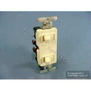 Eagle Electric Almond Decorator Double Wall Light Switch Duplex Toggle 