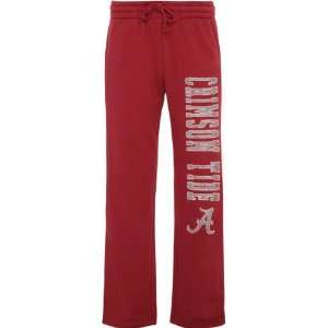   Alabama Crimson Tide Vintage Blitz Fleece Pant: Sports & Outdoors