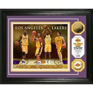 Lakers 2010 Nba Western Conference Champions 24Kt Gold Coin Photo 