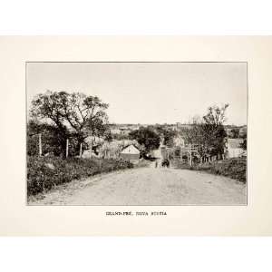   Rural Village House Wagon   Original Halftone Print
