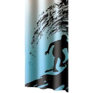 Veratex 72 Inch Wild Surf Shower Curtain, Aqua:  Home 