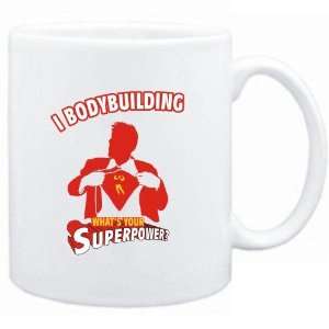 Mug White  I Bodybuilding. Whats your superpower?  Sports  