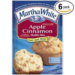 Martha White Muffin Mix Apple Cinnamon 7.0 oz. (Pack of 6):  