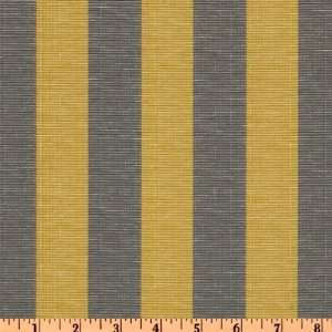  54 Wide Carver Stripe Grey/Gold Fabric By The Yard: Arts 