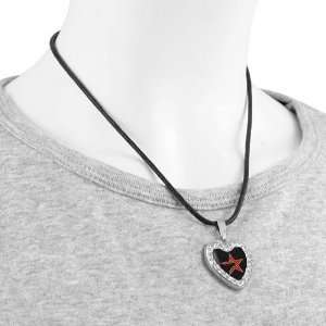   Alyssa Milano Houston Astros Crystal Heart Team Logo Pendant Necklace