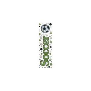 Fiskars Rain Dots Dimensional Epoxy Stickers, Soccer Title 