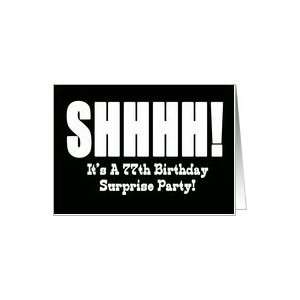  77th Birthday Surprise Party Invitation Card: Toys & Games