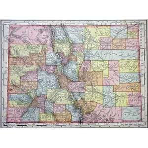  McNally 1895 Antique Map of Colorado