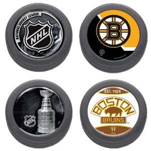 NHL Boston Bruins Hockey Puck 4 Pack:  Sports & Outdoors