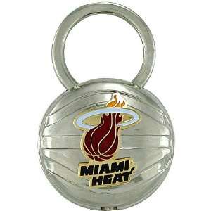   Miami Heat Silver Plated Basketball Keychain