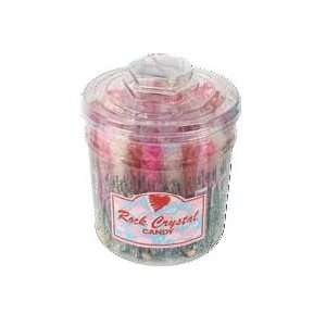 Assorted Valentine Rock Candy Crystal Sticks Tub 48 Pieces 1 Count 