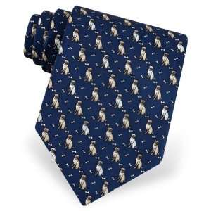  Mens Give a Dog a Bone Silk Tie by Oliver Fitz in Navy 
