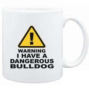    Mug White  WARNING : DANGEROUS Bulldog  Dogs: Sports & Outdoors