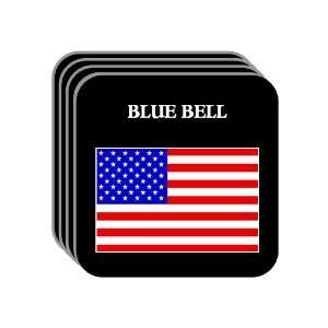 US Flag   Blue Bell, Pennsylvania (PA) Set of 4 Mini Mousepad Coasters